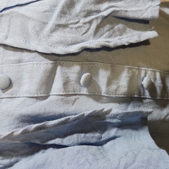 LUMIERE Elegant Blue Ruffled Dress - Picture 7 of 10